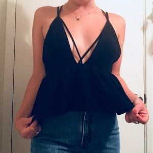 Black strappy Top